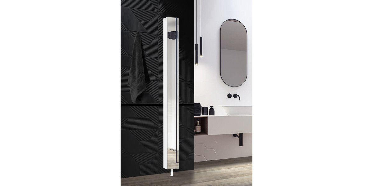 Wende-Punkt im Interior: Spiegelschrank BAD TURN bringt Funktion auf die Drehung